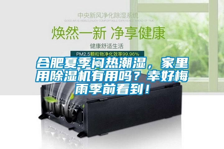 合肥夏季悶熱潮濕，家里用除濕機有用嗎？幸好梅雨季前看到！