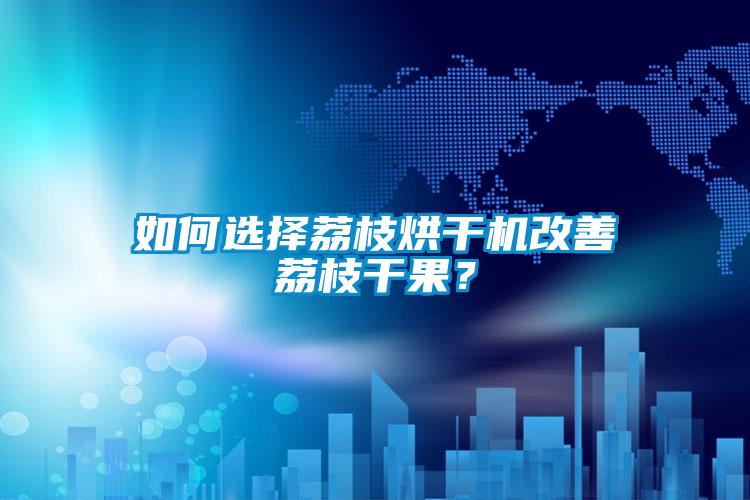 如何選擇荔枝烘干機改善荔枝干果？
