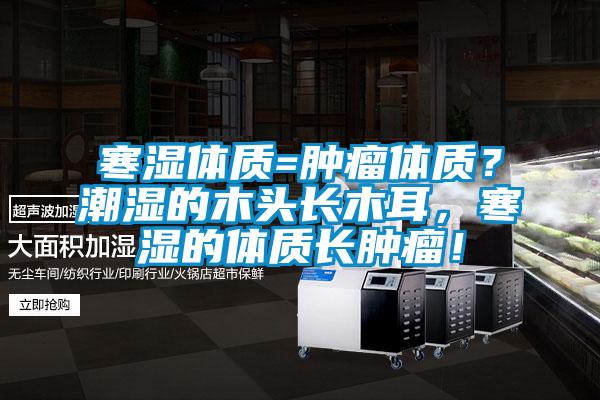 寒濕體質(zhì)=腫瘤體質(zhì)？潮濕的木頭長(cháng)木耳，寒濕的體質(zhì)長(cháng)腫瘤！