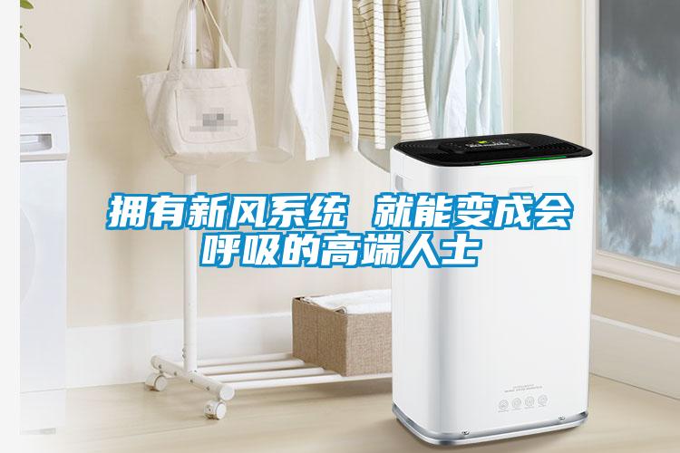 擁有新風(fēng)系統 就能變成會(huì )呼吸的高端人士