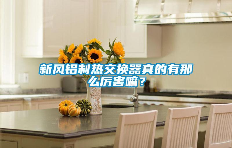新風(fēng)鋁制熱交換器真的有那么厲害嘛？