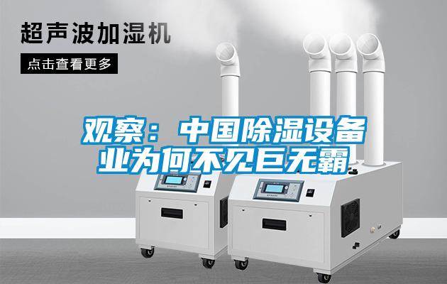 觀(guān)察：中國除濕設備業(yè)為何不見(jiàn)巨無(wú)霸