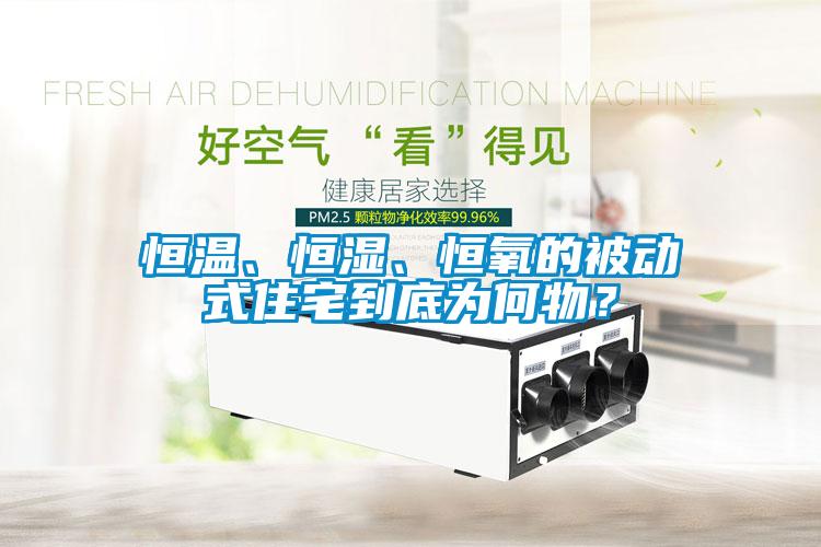 恒溫、恒濕、恒氧的被動(dòng)式住宅到底為何物？