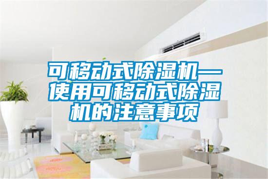 可移動(dòng)式除濕機—使用可移動(dòng)式除濕機的注意事項