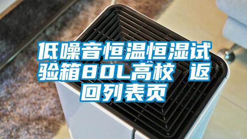 低噪音恒溫恒濕試驗箱80L高校 返回列表頁(yè)