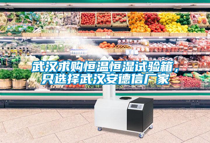 武漢求購恒溫恒濕試驗箱，只選擇武漢安德信廠(chǎng)家