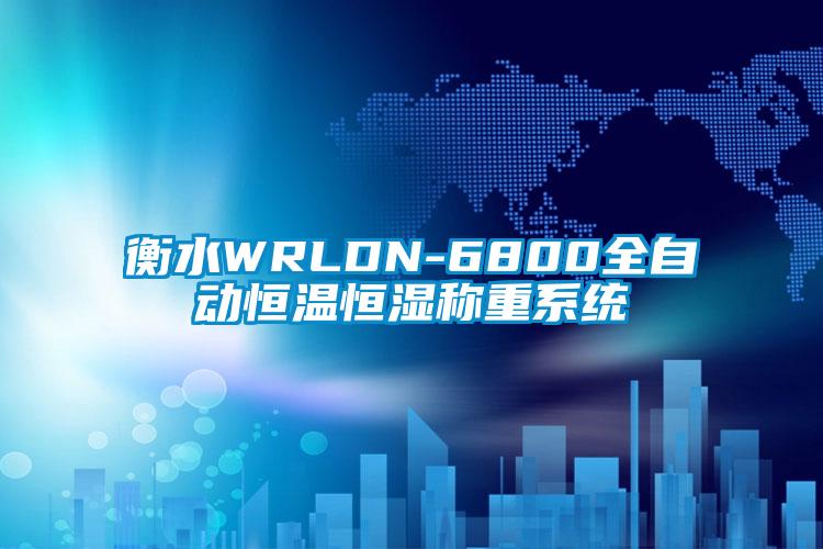衡水WRLDN-6800全自動(dòng)恒溫恒濕稱(chēng)重系統