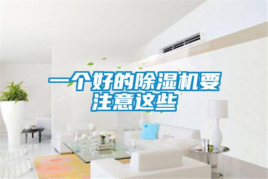 一個(gè)好的除濕機要注意這些