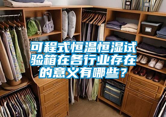 可程式恒溫恒濕試驗箱在各行業(yè)存在的意義有哪些？