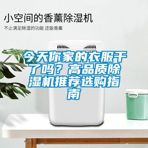 今天你家的衣服干了嗎？高品質(zhì)除濕機推薦選購指南