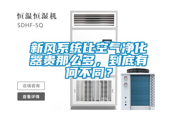 新風(fēng)系統比空氣凈化器貴那么多，到底有何不同？