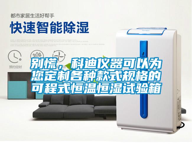 別慌，科迪儀器可以為您定制各種款式規格的可程式恒溫恒濕試驗箱