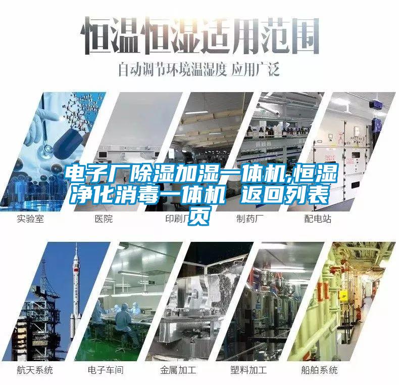 電子廠(chǎng)除濕加濕一體機,恒濕凈化消毒一體機 返回列表頁(yè)