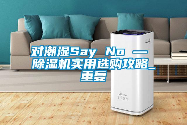 對潮濕Say No — 除濕機實(shí)用選購攻略_重復