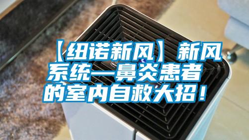 【紐諾新風(fēng)】新風(fēng)系統—鼻炎患者的室內自救大招！