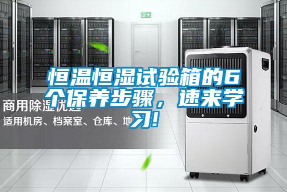 恒溫恒濕試驗箱的6個(gè)保養步驟，速來(lái)學(xué)習!