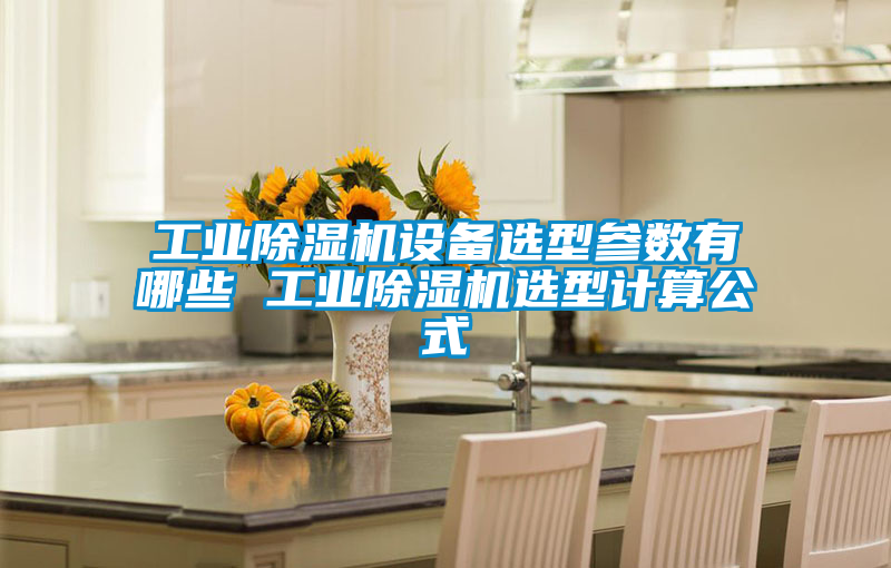 工業(yè)除濕機設備選型參數有哪些 工業(yè)除濕機選型計算公式