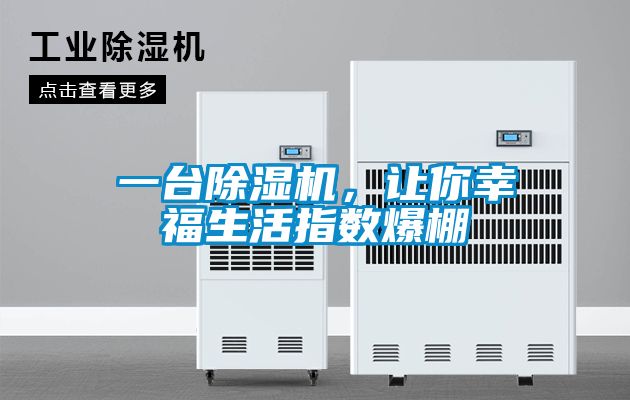 一臺除濕機，讓你幸福生活指數爆棚