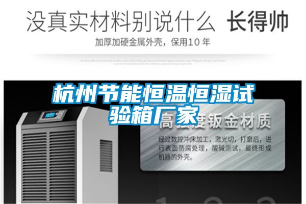 杭州節能恒溫恒濕試驗箱廠(chǎng)家