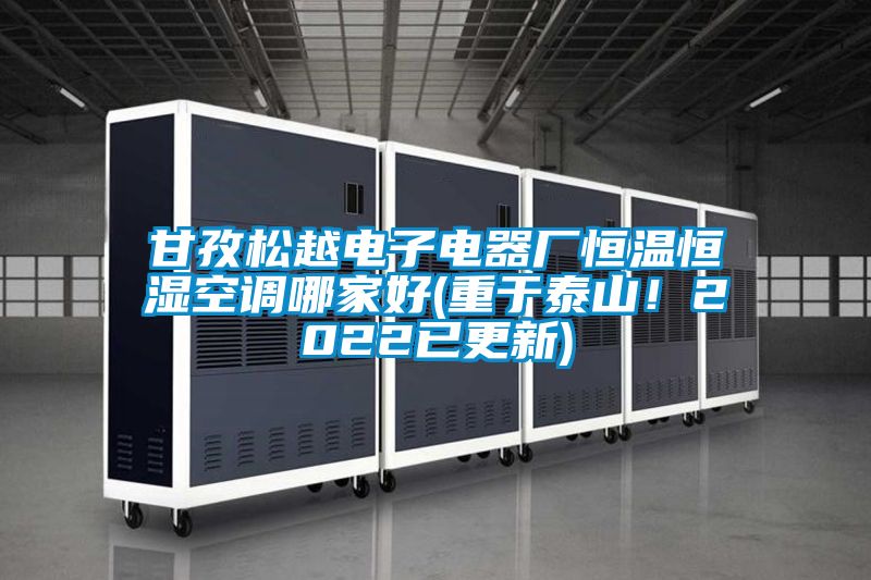 甘孜松越電子電器廠(chǎng)恒溫恒濕空調哪家好(重于泰山！2022已更新)