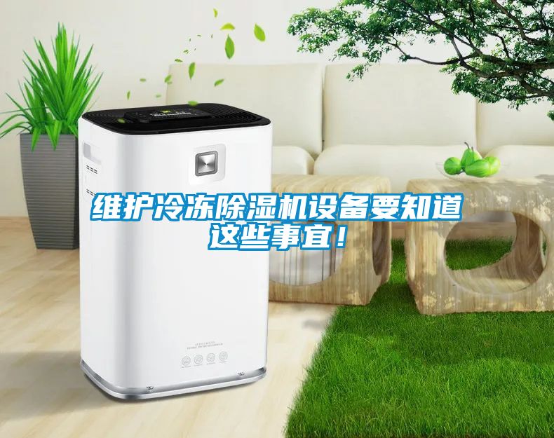 維護冷凍除濕機設備要知道這些事宜！