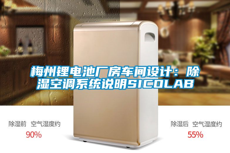 梅州鋰電池廠(chǎng)房車(chē)間設計：除濕空調系統說(shuō)明SICOLAB